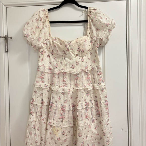 Altar'd State Dresses & Skirts - Altar’d State Cream Floral Dress